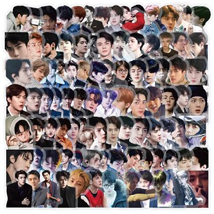 258张吴世勋贴纸EXO成员单人周边高颜值pet透明装饰桌面防水贴画
