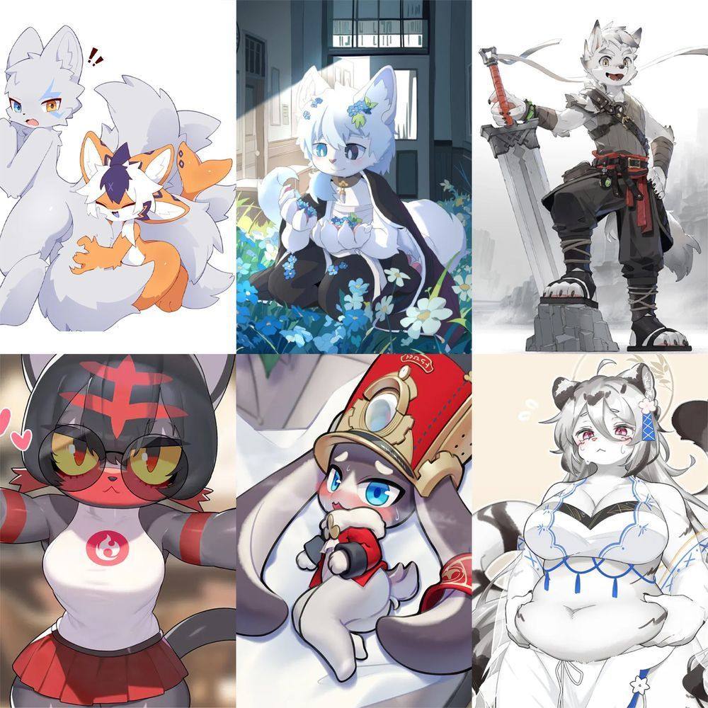 126张福瑞插画壁纸贴纸卡通可爱创意手帐diy装饰贴画防水立体自粘