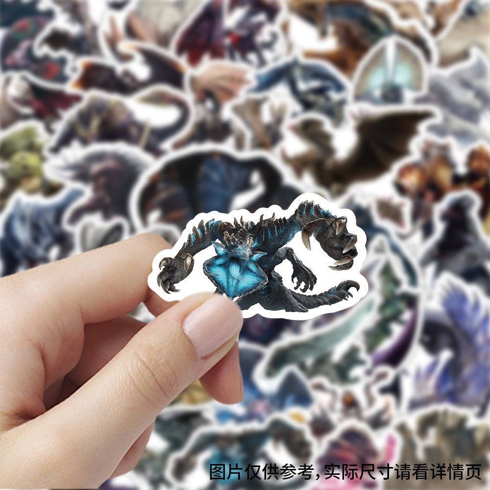 180张怪物猎人角色贴纸二次元卡通游戏周边贴画手机手账装饰贴纸