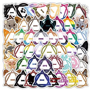 饰贴画防水 104张Therian卡通徽章贴纸ins涂鸦手机diy笔记本手帐装