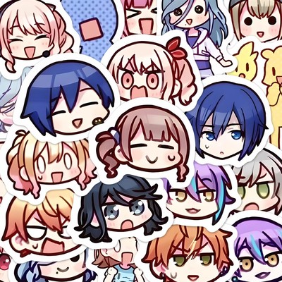 世界计划pjsk贴纸可爱卡通啤酒烧烤游戏周边diy装饰平板手机贴画