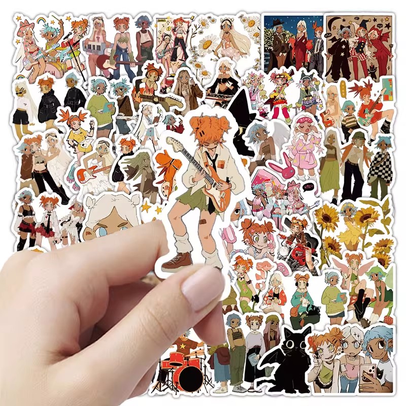 212张Peach Riot叛桃贴纸Frankie Gigi Poppy青年朋克乐队防水贴