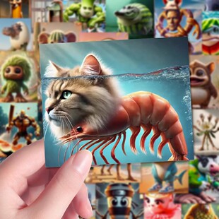 外国山海经意义不明抽象贴纸LIriLiLarll创意沙雕梗图DIY装饰贴画