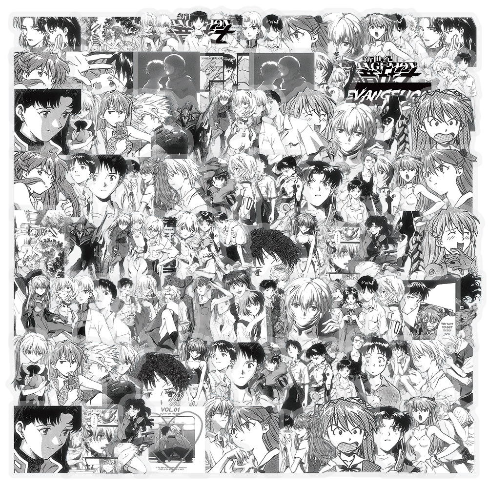 309张福音战士贴纸碇真嗣兰格雷绫波丽渚薰动漫周边装饰防水贴画