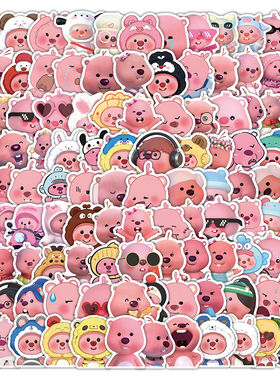 122贴loopy贴纸可爱海狸露比高颜值手机爆款水杯桌面装饰贴画防水