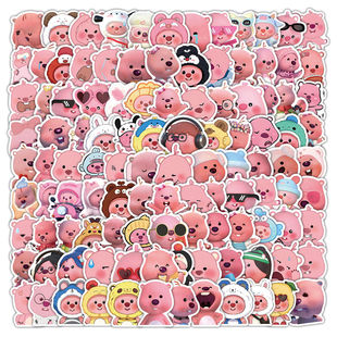 122贴loopy贴纸可爱海狸露比高颜值手机爆款水杯桌面装饰贴画防水