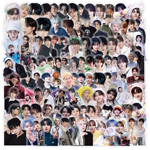 200张Seventeen男团贴纸韩国帅哥明星权顺荣全圆佑周边装饰贴画