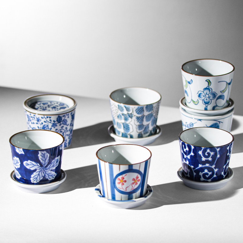 陶瓷蒸蛋盅带盖杯子中式复古咖啡杯茶杯蒸鸡蛋单人份多用陶皿