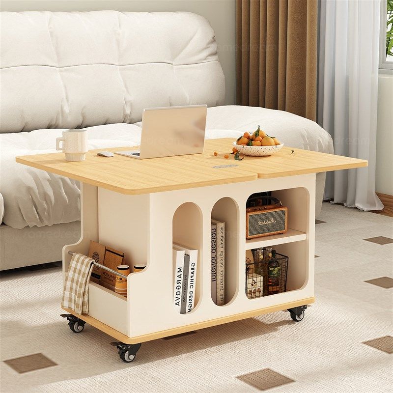 折叠茶几客厅家用沙发边柜小户型边几新款奶油风小推车,住宅家具,角几/边几,淘宝优惠券,粉丝福利购,淘宝优惠卷
