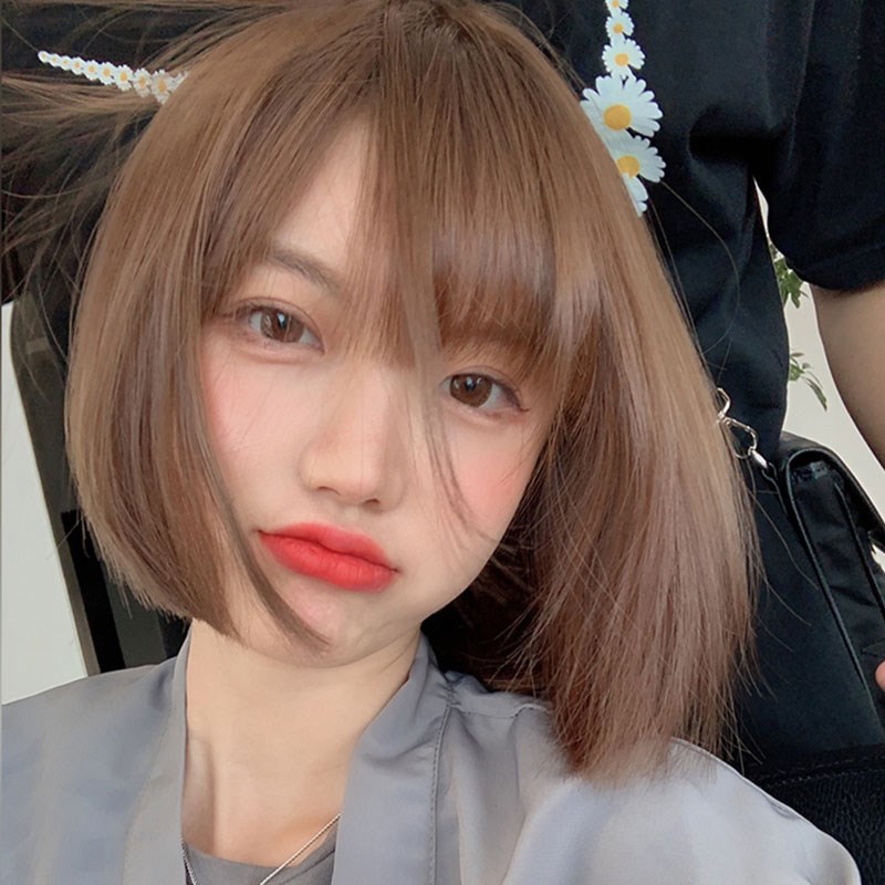 假发女短发2021年新款时尚全头头套自然波波头仿全真人发整顶长发