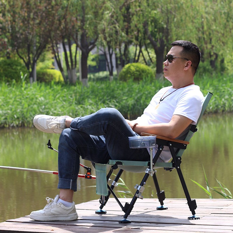 新款全折叠欧式钓椅无极弹射升降聚拢便携舒适欧式钓鱼椅子台钓椅