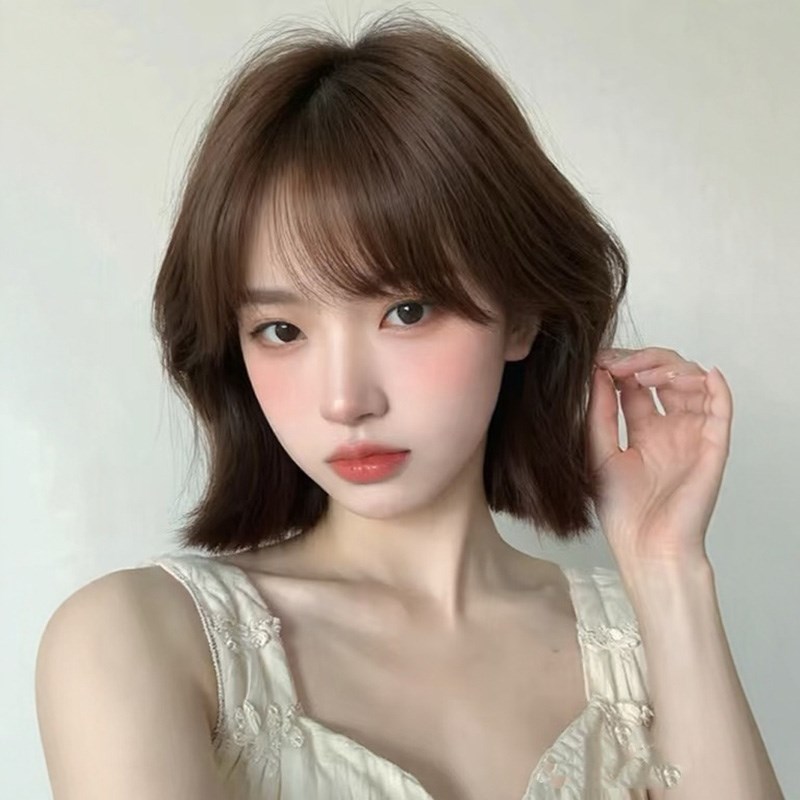 小松奈日系假发女短发全头套纹理烫法式空气感刘海卷发减龄发型