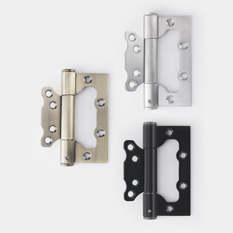 固特单向弹簧子母合页免开槽4寸不锈钢隐形门铰链自动关门闭门器