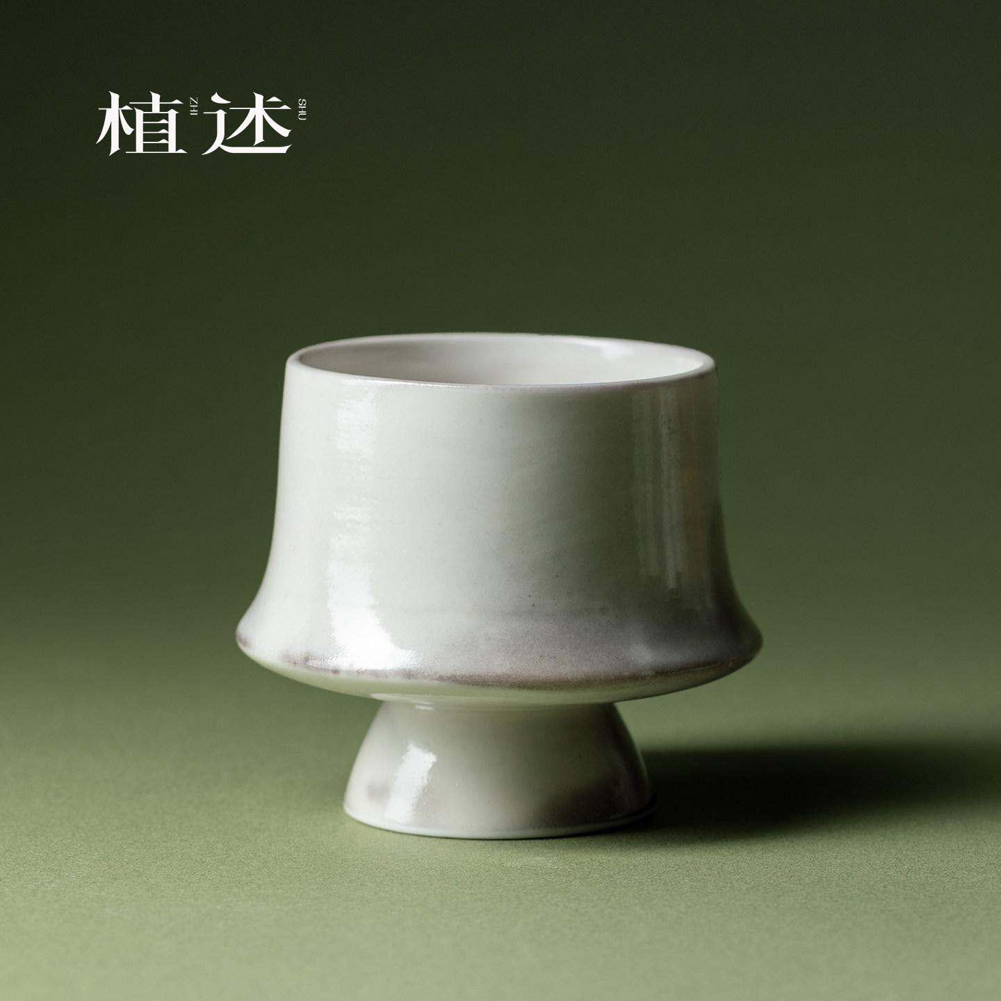 植述白志野烧窑变小众咖啡杯日式陶艺水杯高级感家用早餐杯主人杯图片