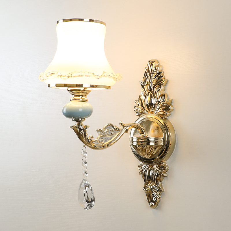 水晶客厅壁灯欧式卧室会所背景墙奢华壁灯简约现代床头灯过道灯