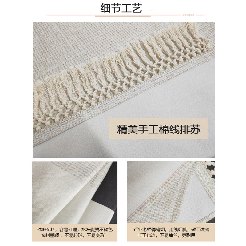 简约花卉植物挂毯布艺卧室客厅装饰画床头沙发背景墙挂画横版壁画图片