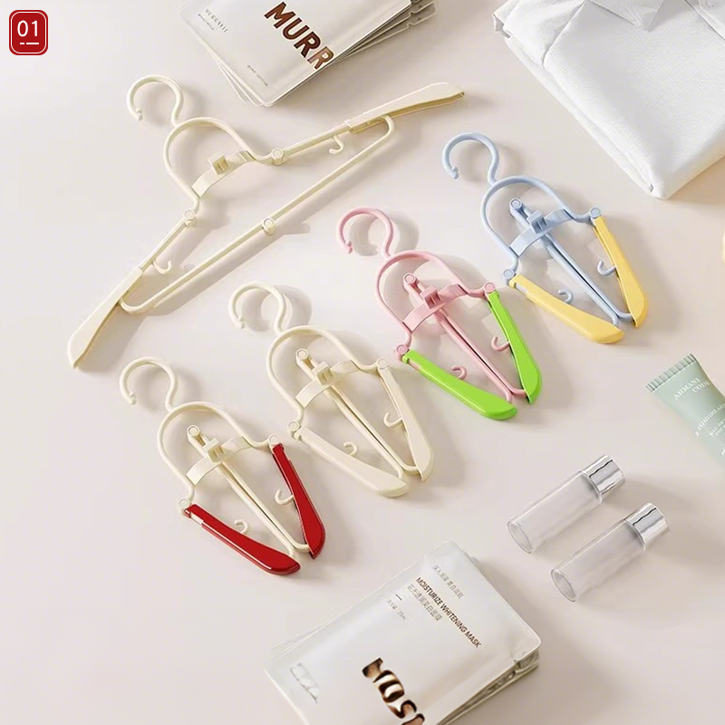 日本折叠衣架便携式防滑出差旅行可伸缩衣挂多功能多巴胺晾衣架