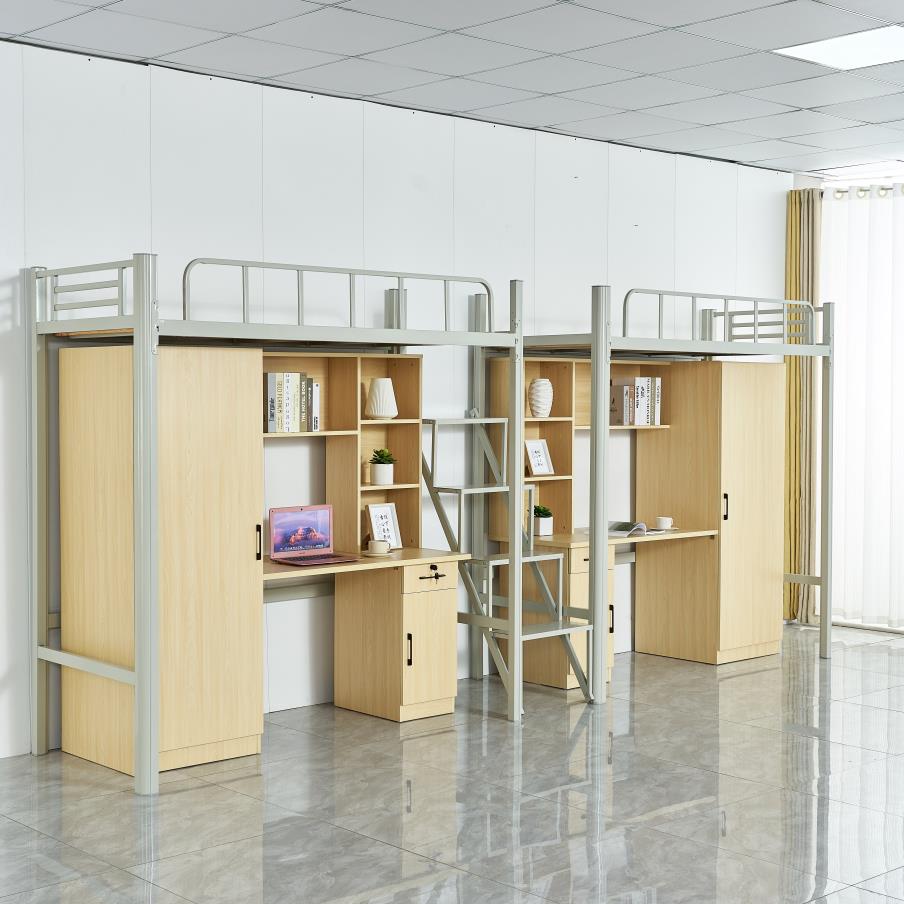 大学生宿舍床上铺上床下桌组合单人学校员工公寓床职员寝室双层床