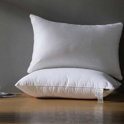 一只装】纯棉枕头枕芯成人白色酒店护颈全棉枕头单人学生舒适家用