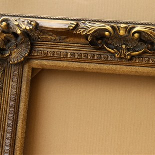 欧式实木角花框定制油画框暗金色做旧画框相框宽度13.5厚度8.5cm