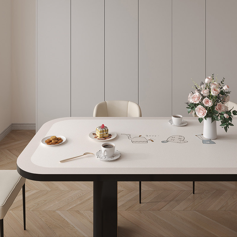 桌垫防水防油PVC皮革桌布轻奢高级感防烫隔热耐脏免洗餐桌保护垫