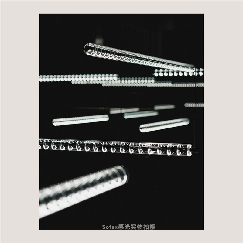 意式极简新款饭厅吊灯一字岛台吧台轻奢高级感设计师艺术玻璃灯具