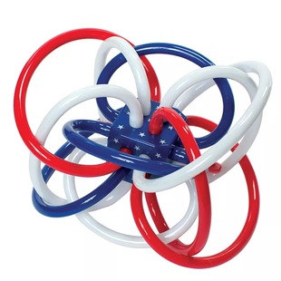 美国胶哈顿球手抓球磨牙棒幼婴硅C宝宝玩具儿胶咬牙曼3-12个月