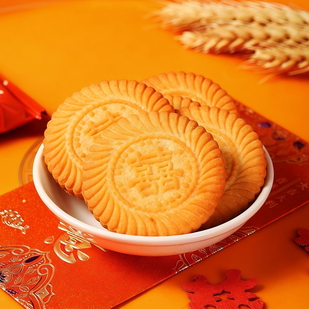 双喜饼干整箱批发喜饼结婚婚礼酥性订婚零食大包装小圆独立包装袋图片
