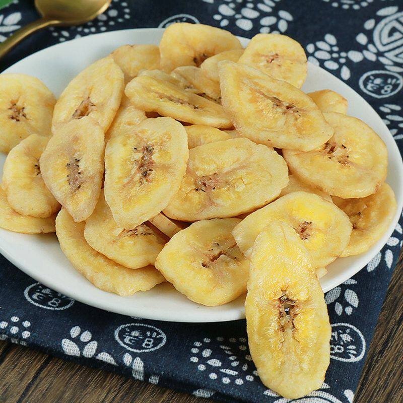 原切香蕉片干罐装芭蕉干脱水果干脆片果脯蜜饯小吃网红零食