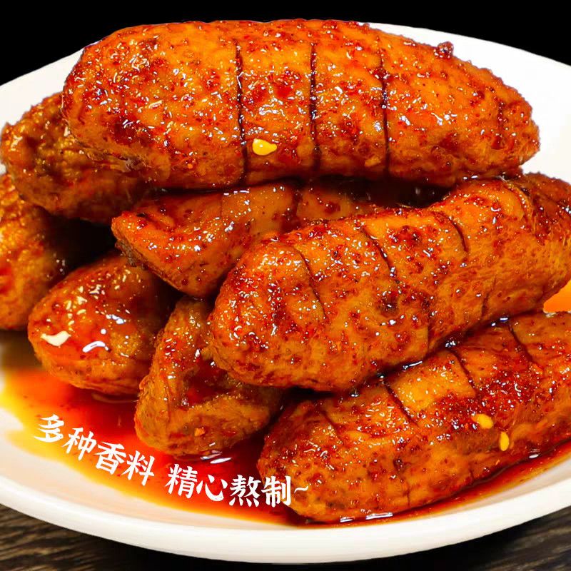生烤面筋油炸烧烤网红素面筋大串手撕小面筋烤串即食零食批发