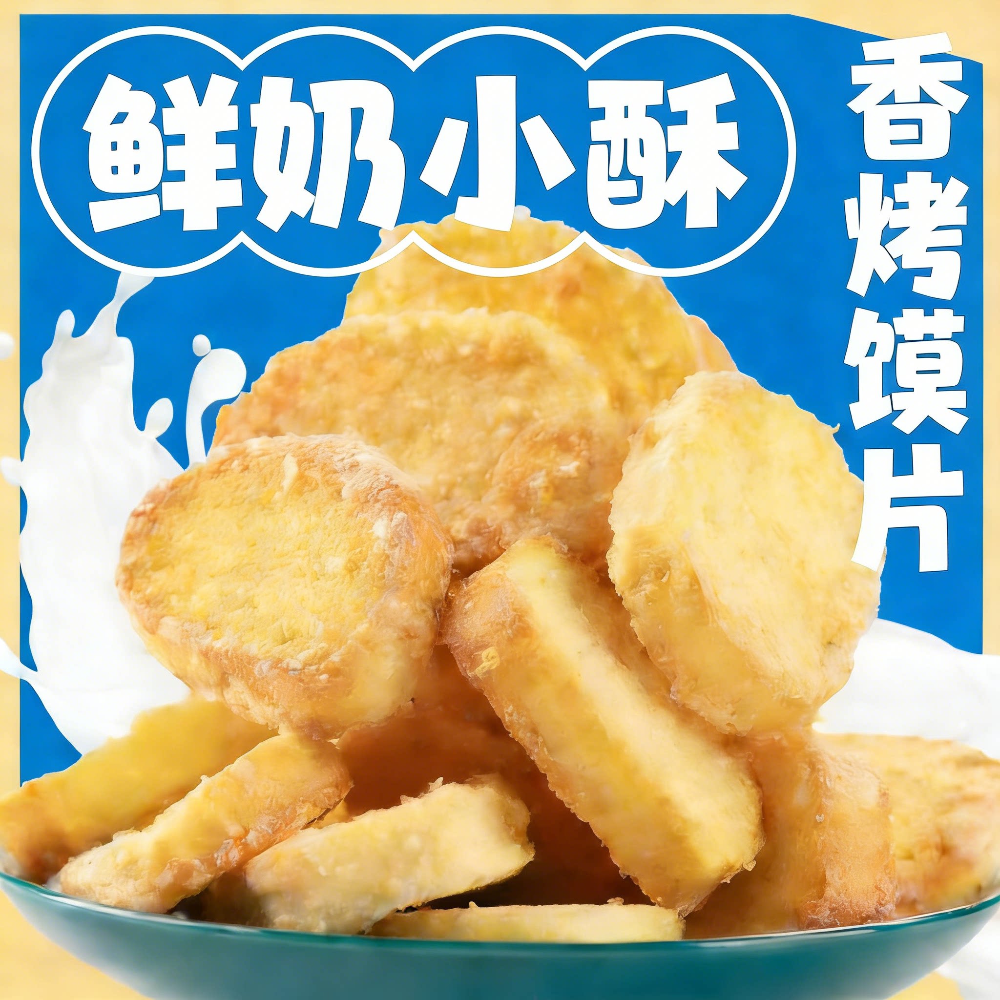 办公室零食内蒙古鲜奶小酥美味零食小吃烤馍片馒头片饼干