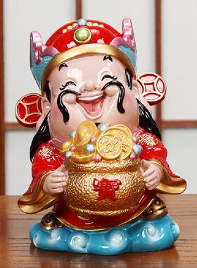 财神爷存钱罐摆件招财进宝财源广进五路财神弥勒佛家居客厅装饰品