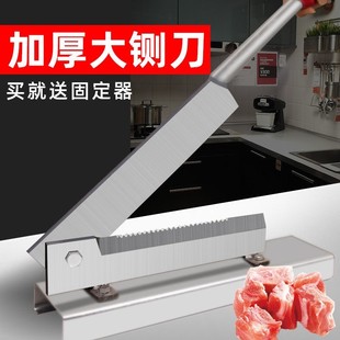 中药材切片机器熟肉阿胶糕手动切肉机刀片多功能家用铡刀切骨锰钢