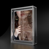 美容院皮肤管理价格表设计亚克力旋转美甲台牌美发价目表轻奢摆台