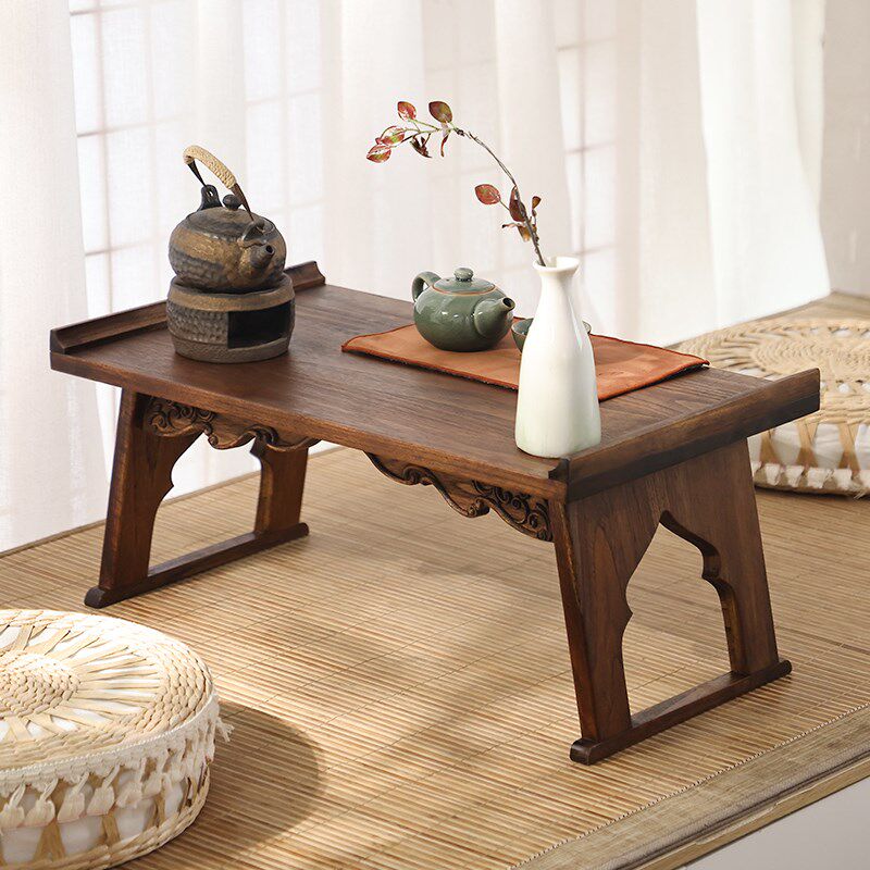 异丽中式实木榻榻米小茶几飘窗桌子窗台可折叠炕桌矮桌阳台小茶桌