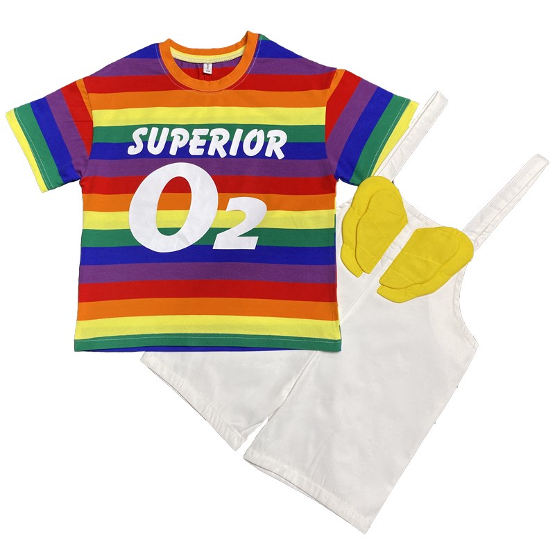 幼儿园六一表演儿童男童背带裤合唱套装学生女童啦啦队演出服夏季