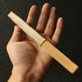 精选蝴蝶花竹名家葛小娟本工精工制作马牙折扇 6寸15方1.6排口