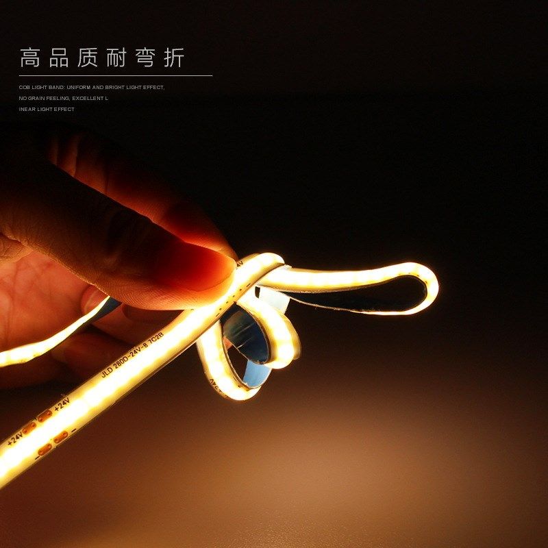 低压12v24VCOB灯带家用R90高显灯带串联自粘柜子铝槽线性灯光源,家装灯饰光源,室内LED灯带,淘宝优惠券,粉丝福利购,淘宝优惠卷