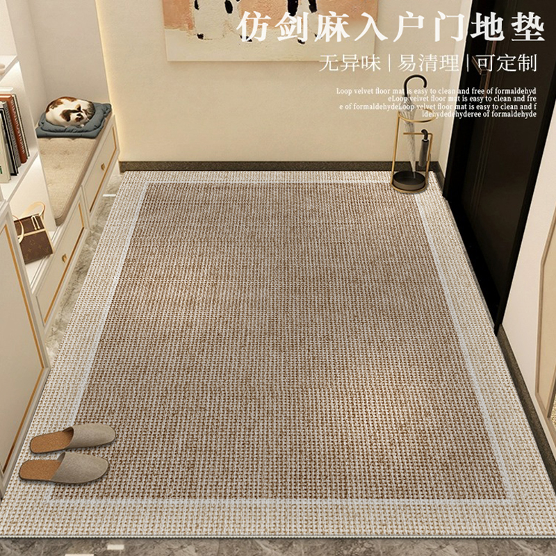 高级感别墅大门口入户门地垫家用轻奢防滑脚垫子进门玄关耐脏地毯