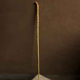 精品纯手工制作天然十几年多节满钉老罗汉竹手杖竹节拐杖手棍竹根