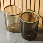 轻奢垃圾桶家用厨房客厅卧室卫生间办公室大码 容量带压圈小号纸篓