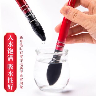 红胖子水彩笔软头毛笔美术专用水彩颜料便携旅行黑天鹅水彩画笔