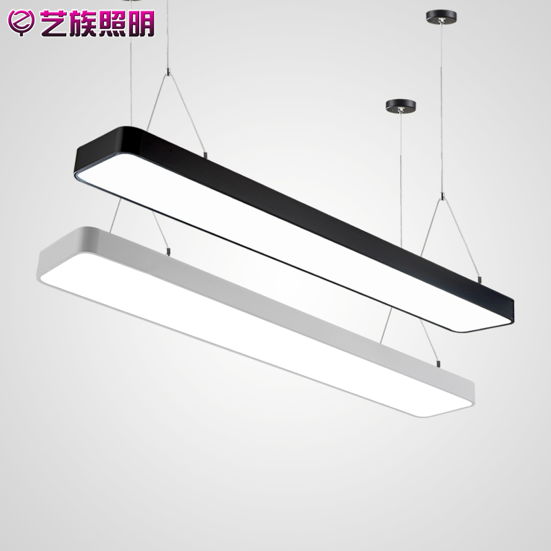 LED办公室吊灯 铁艺长条形吊线灯服装店铺商业工程灯具健身房灯饰