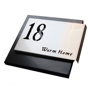 创意金属不锈钢别墅高端门牌号码住宅家用小区入户数字门号牌定制