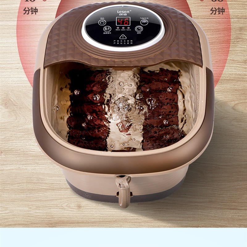 按摩泡脚足浴盆器全自动加热洗脚盆电动高深桶家用恒温足疗机神器