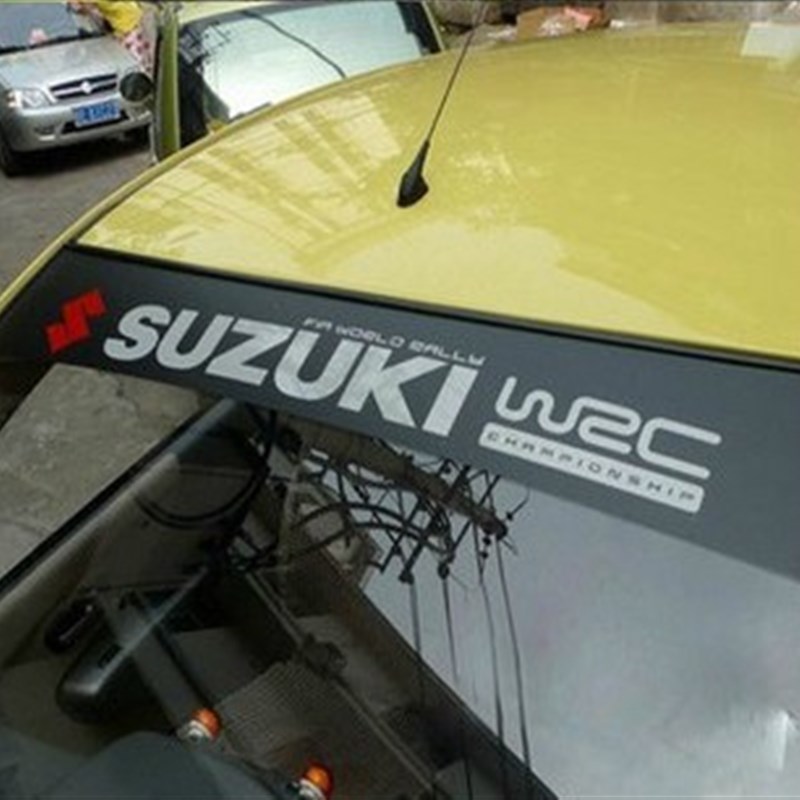 铃木车贴雨燕新奥拓天语汽车改装前档贴反光贴纸风挡贴碳纤维贴纸