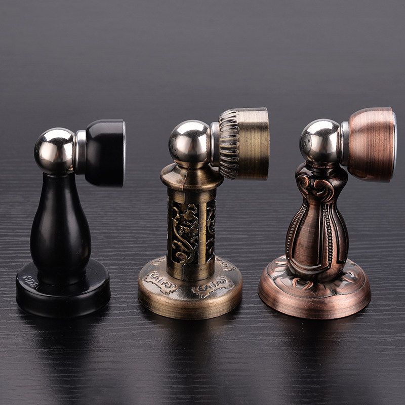 门吸强磁卫生间厕所卧室防撞不锈钢打孔黑色门挡门碰地吸墙吸包邮