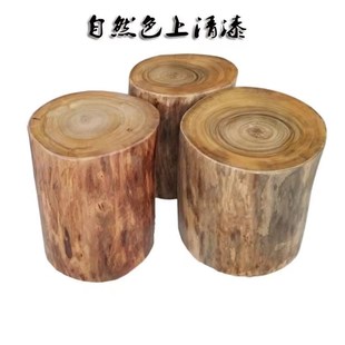 香樟木墩子圆凳木桩树桩实木树墩原木茶台茶几凳子摆件底座换鞋凳