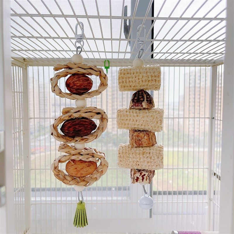 8玖-牡丹玄凤鹦鹉鸟天然果实玉米芯秋葵坚果组合啃咬装饰解闷玩具,宠物/宠物食品及用品,鸟玩具,淘宝优惠券,粉丝福利购,淘宝优惠卷