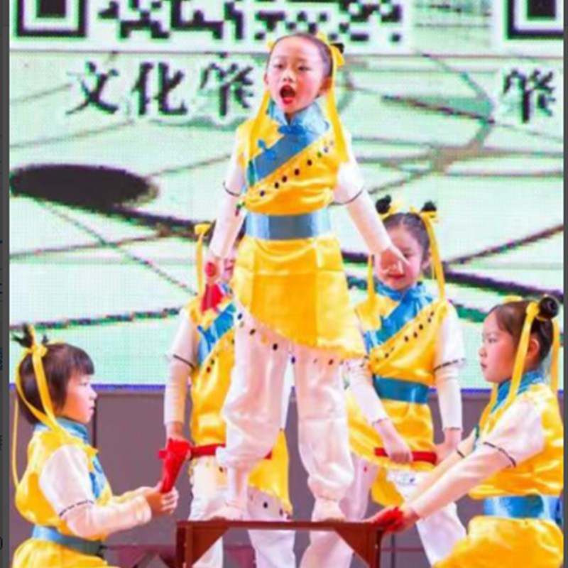 少儿舞蹈书童赵钱孙李舞蹈服装 百家姓儿童演出道具凳子书桌板凳